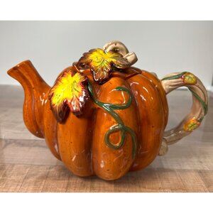 Vintage TII Collections Ceramic “Pumpkin” Teapot
